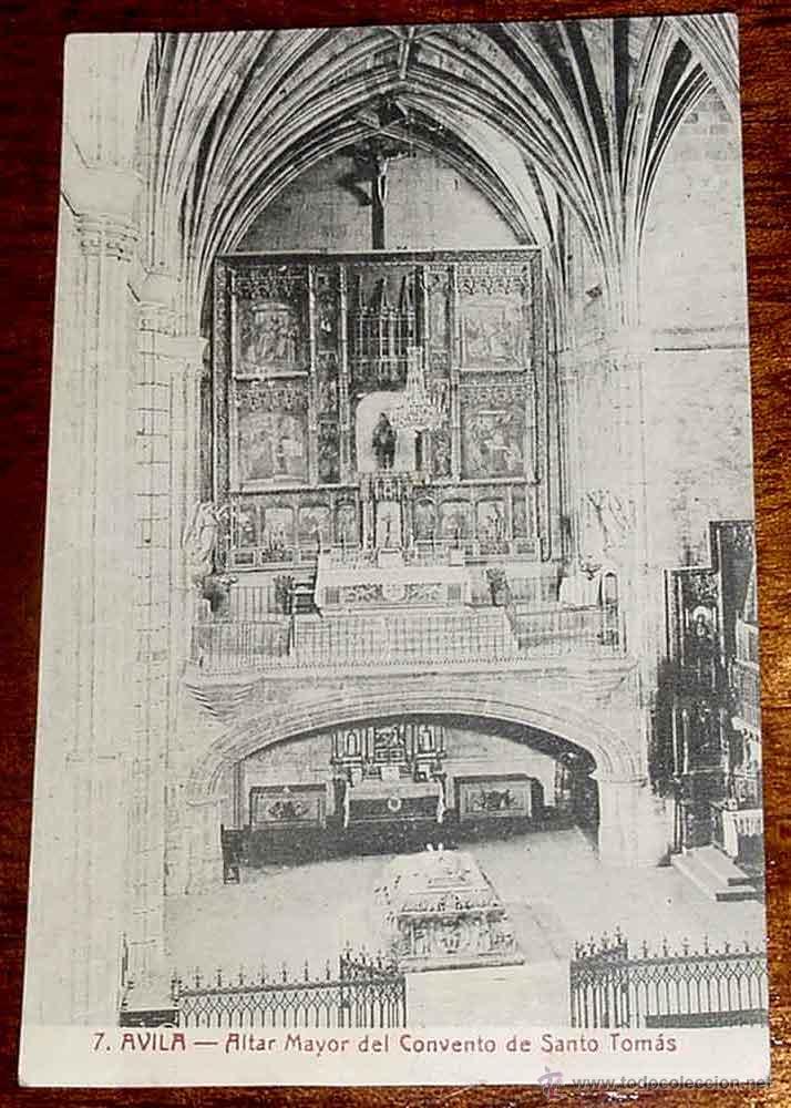 Postales: ANTIGUA POSTAL DE AVILA - CONVENTO SANTO TOMAS - NO CIRCULADA - ED. LUCAS MARTIN.