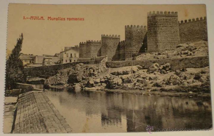 Postales: ANTIGUA POSTAL DE AVILA -  MURALLAS ROMANAS - FOT. CASTA&Ntilde;EIRA, ED. LUCAS MARTIN - SIN CIRCULAR