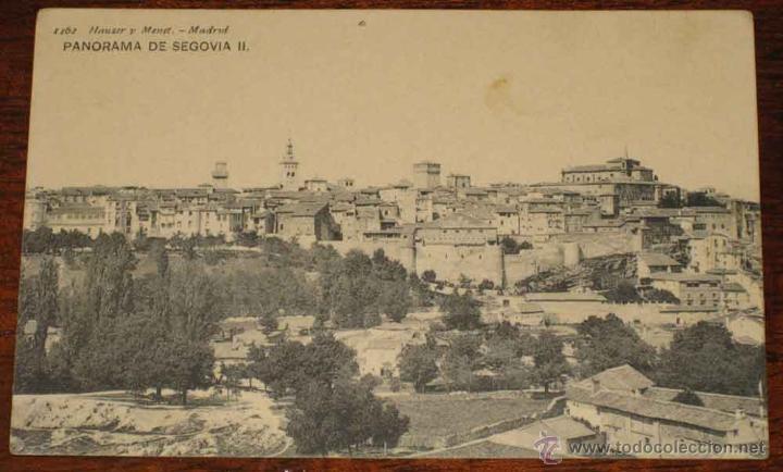 Postales: ANTIGUA POSTAL DE PANORAMA DE SEGOVIA II - ED. HAUSER Y MENET - NO CIRCULADA.