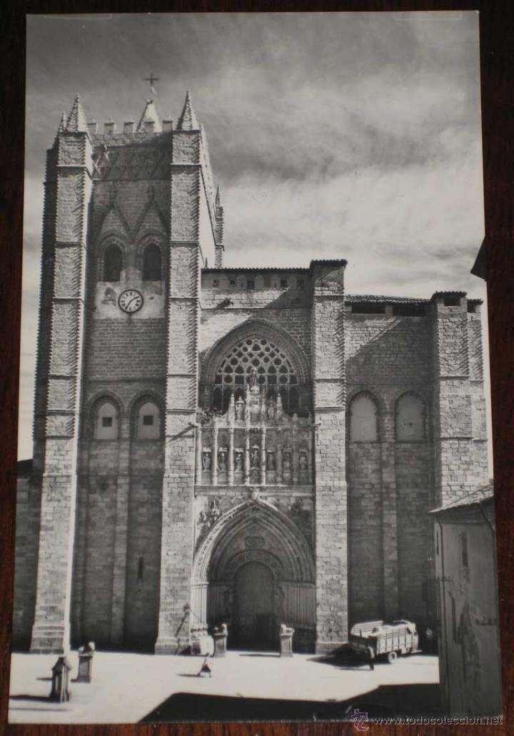 Postales: ANTIGUA FOTO POSTAL DE AVILA - CATEDRAL - FOTO A. ABADAL - NO CIRCULADA.