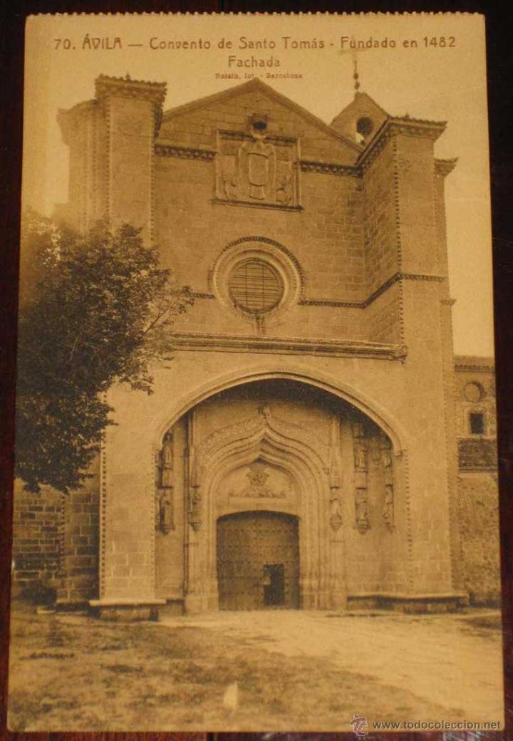 Postales: ANTIGUA POSTAL DE AVILA - CONVENTO DE SANTO TOMAS - ED. ARRIBASL. ROISIN - NO CIRCULADA - ESCRITA.