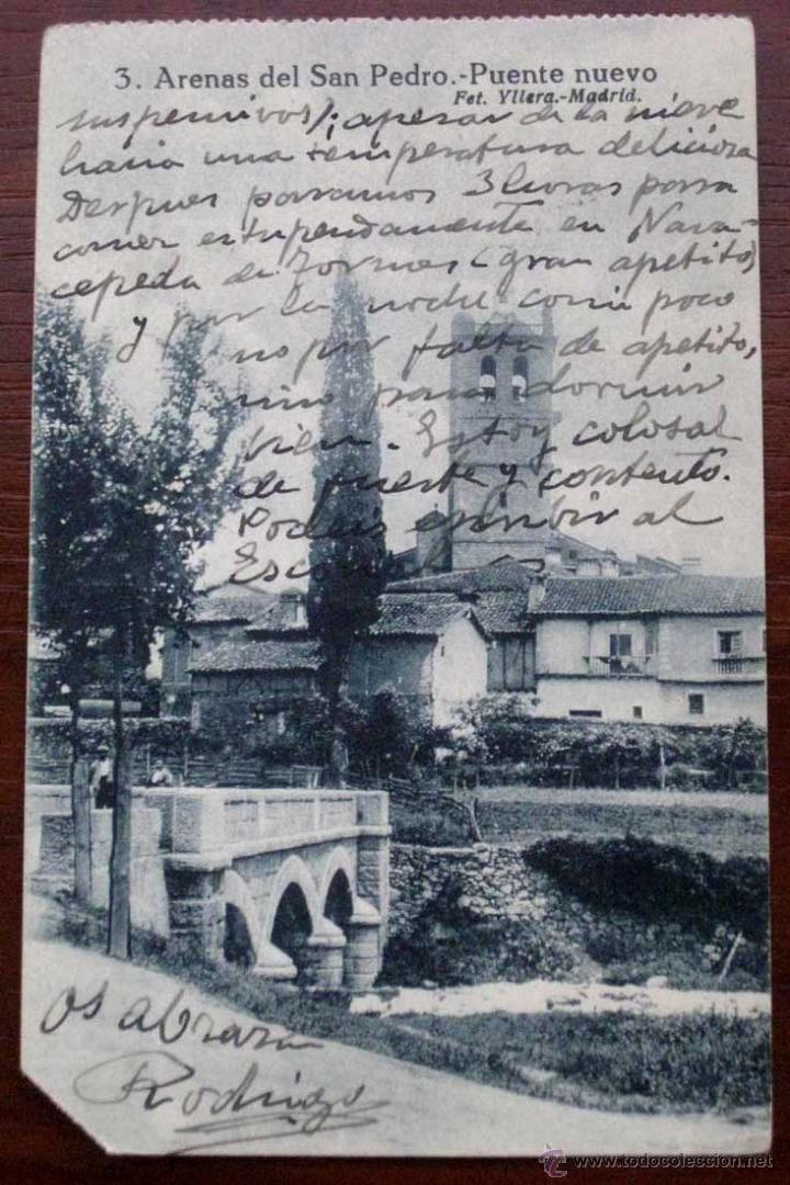 Postales: ANTIGUA POSTAL DE ARENAS DE SAN PEDRO - N&ordm; 3 - PUENTE NUEVO - ED. GRAFOS - CIRCULADA.