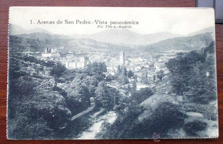 Postales: ANTIGUA POSTAL DE ARENAS DE SAN PEDRO - N&ordm; 1 - AVILA - VISTA PANORAMICA - ED. GRAFOS - CIRCULADA.
