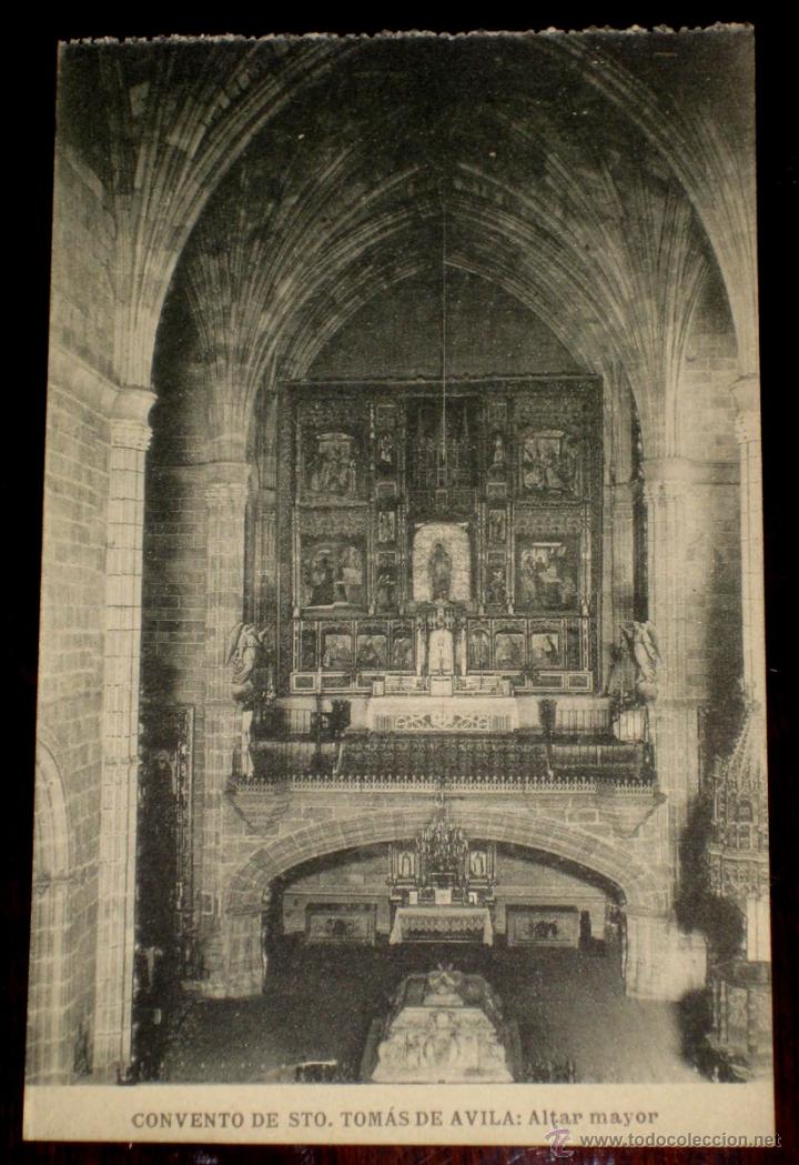 Postales: ANTIGUA POSTAL DEL CONVENTO DE SANTO TOMAS - AVILA - NO CIRCULADA - FOT. HAUSER Y MENET.