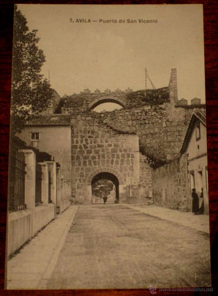 Postales: ANTIGUA POSTAL DE AVILA - N. 7 - PUERTA DE SAN VICENTE - NO CIRCULADA.