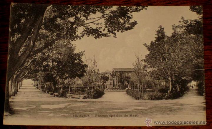 Postales: ANTIGUA POSTAL DE AVILA - N. 14 - PASEO DEL DOS DE MAYO - NO CIRCULADA.