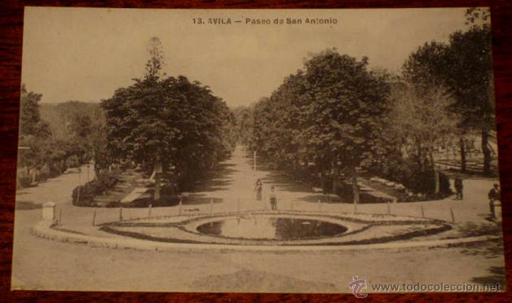 Postales: ANTIGUA POSTAL DE AVILA - N. 13 - PASEO DE SAN ANTONIO - NO CIRCULADA.