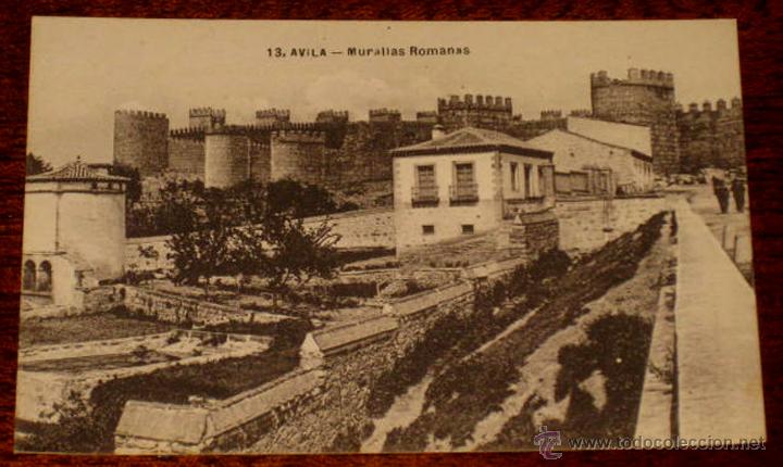 Postales: ANTIGUA POSTAL DE AVILA - N. 13 - MURALLAS ROMANAS - NO CIRCULADA.