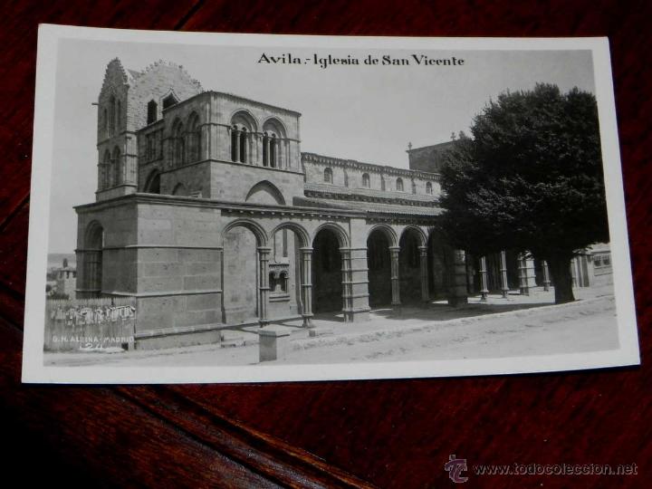Postales: ANTIGUA FOTO POSTAL - AVILA - IGLESIA DE SAN VICENTE - G.H. ALSINA - 24 - SIN CIRCULAR