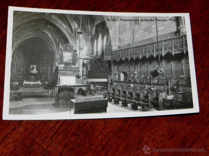 Postales: ANTIGUA FOTO POSTAL - AVILA - MONASTERIO DE SANTO TOMAS CORO - G.H. ALSINA - 35 - SIN CIRCULAR