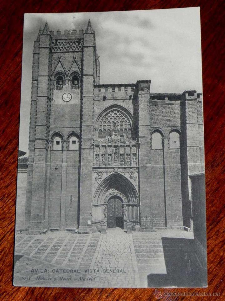 Postales: ANTIGUA POSTAL - AVILA - CATEDRAL - VISTA GENERAL - HAUSER Y MENET - 1931 - SIN CIRCULAR