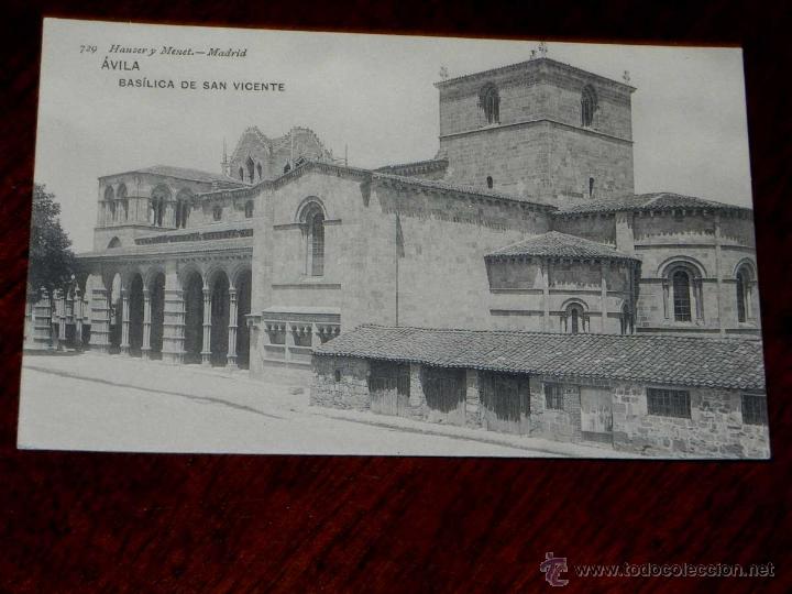 Postales: ANTIGUA POSTAL - AVILA - BASILICA DE SAN VICENTE - HAUSER Y MENET - 729 - SIN CIRCULAR