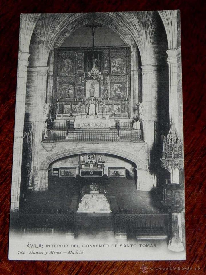 Postales: ANTIGUA POSTAL - AVILA - INTERIOR DEL CONVENTO DE SANTO TOMAS - HAUSER Y MENET - 784 - SIN CIRCULAR