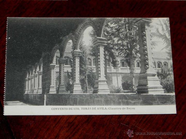 Postales: ANTIGUA POSTAL - AVILA - CONVENTO DE STO. TOMAS DE AVILA - CLAUSTRO DE REYES - HAUSER Y MENET - SIN
