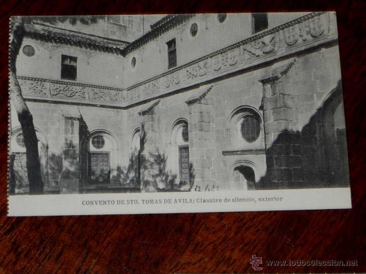 Postales: ANTIGUA POSTAL - AVILA - CONVENTO DE STO. TOMAS DE AVILA - CLAUSTRO DE SILENCIO, EXTERIOR - HAUSER Y