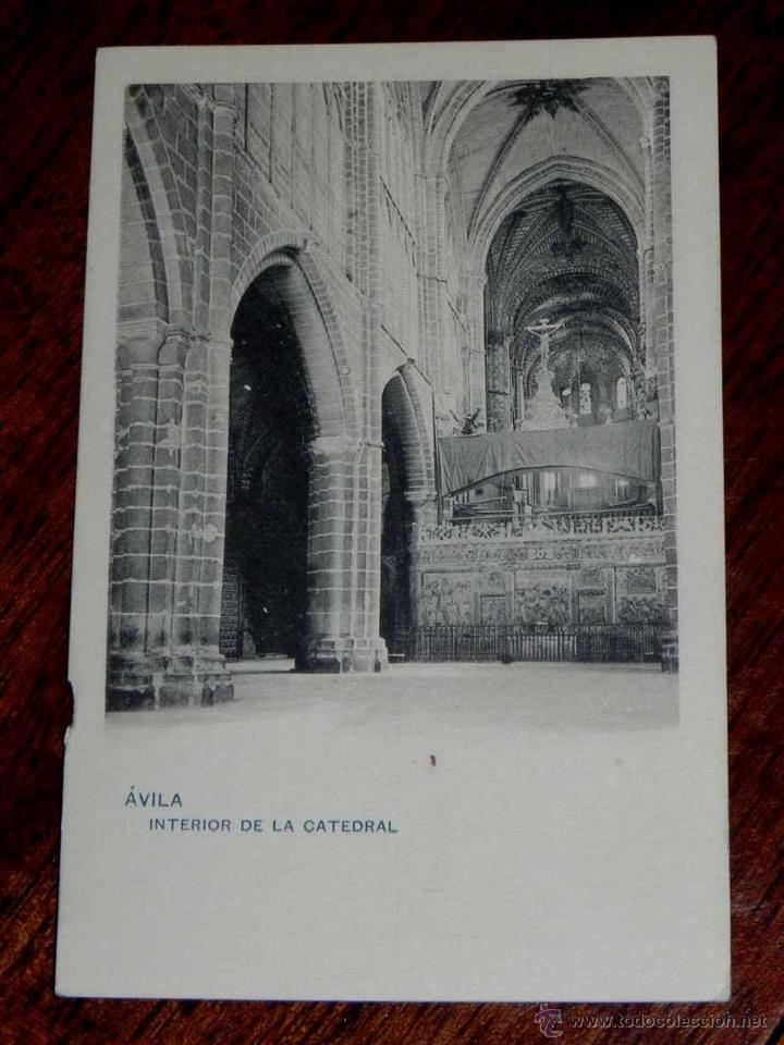 Postales: ANTIGUA POSTAL - AVILA - INTERIOR DE LA CATEDRAL - HAUSER Y MENET - SIN DIVIDIR - SIN CIRCULAR