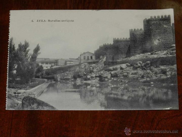 Postales: ANTIGUA POSTAL DE AVILA - MURALLAS ANTIGUAS - N. 4 - FOT. DE HAUSER Y MENET - NO CIRCULADA.