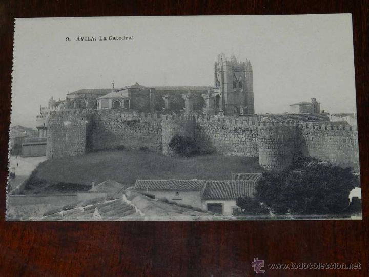 Postales: ANTIGUA POSTAL DE AVILA - LA CATEDRAL - N. 9 - FOT. DE HAUSER Y MENET - NO CIRCULADA.