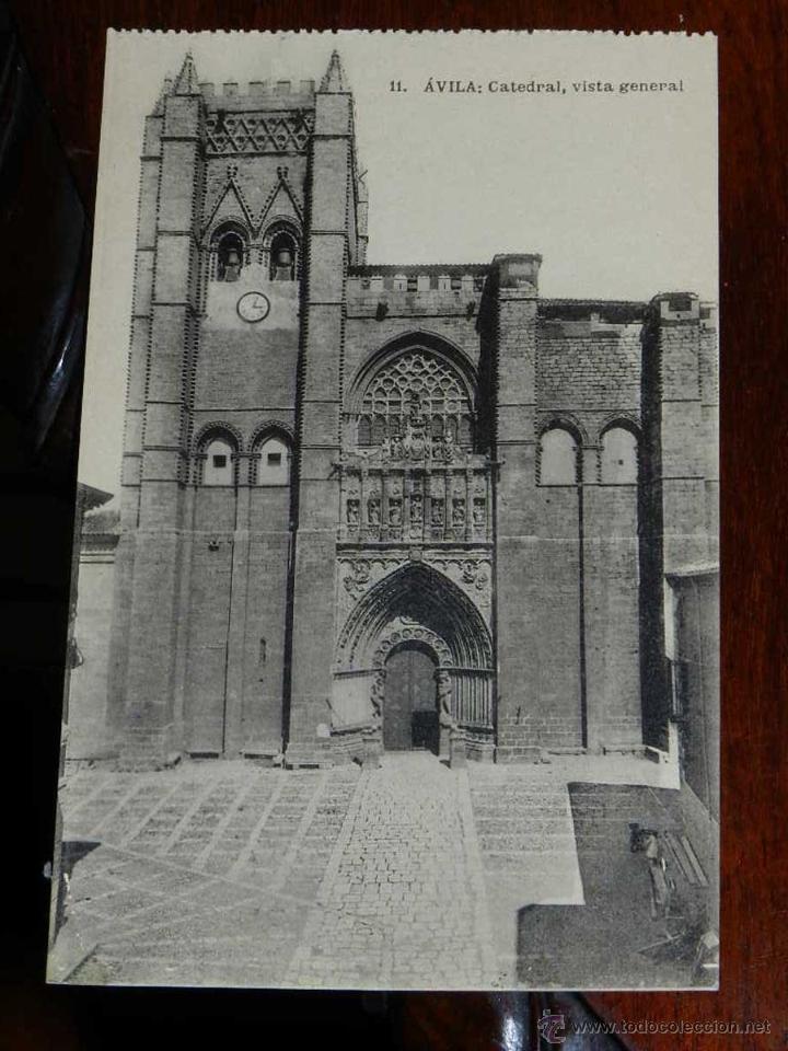 Postales: ANTIGUA POSTAL DE AVILA - LA CATEDRAL - N. 11 - FOT. DE HAUSER Y MENET - NO CIRCULADA.