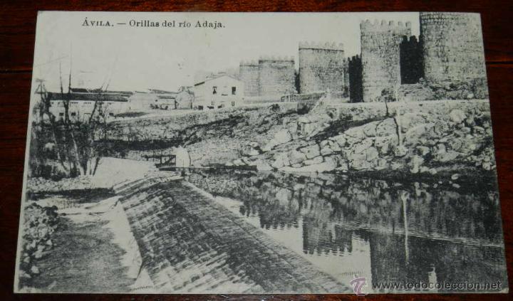 Postales: ANTIGUA POSTAL DE AVILA, ORILLAS DEL RIO ADAJA, FOTO LUIS SAUS, CIRCULADA.