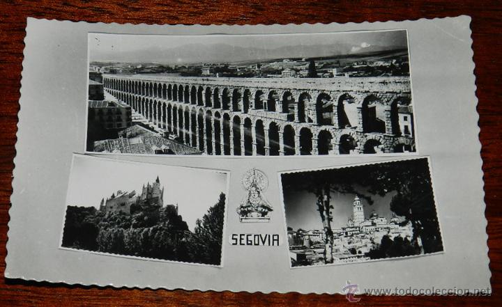 Postales: ANTIGUA FOTO POSTAL DE SEGOVIA.- MOSAICO 3 VISTAS.- EDICIONES DARVI N&ordm; 3-1.- FOTOGR&Aacute;FICA. SIN CIRCUL