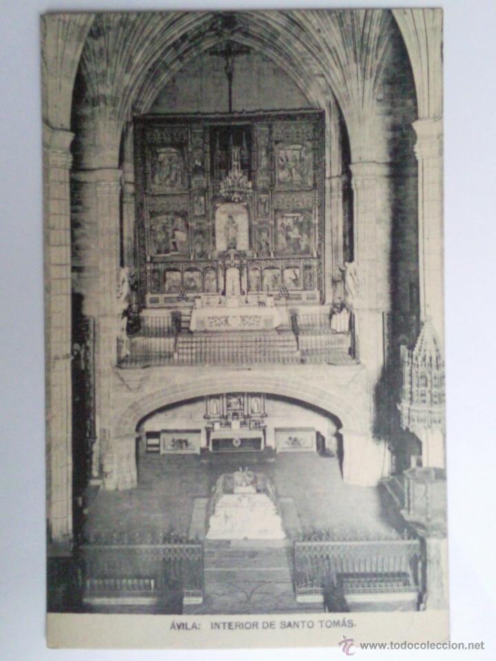 Postales: POSTAL AVILA - INTERIOR DE SANTO TOMAS - Foto 1
