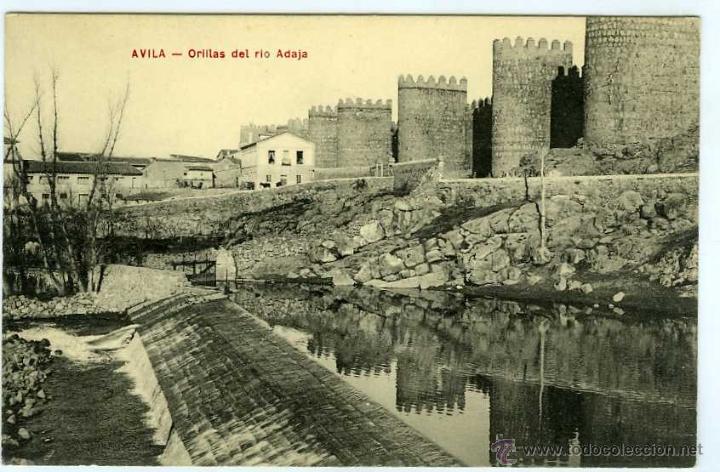 Postales: POSTAL AVILA ORILLAS DEL RIO ADAJA