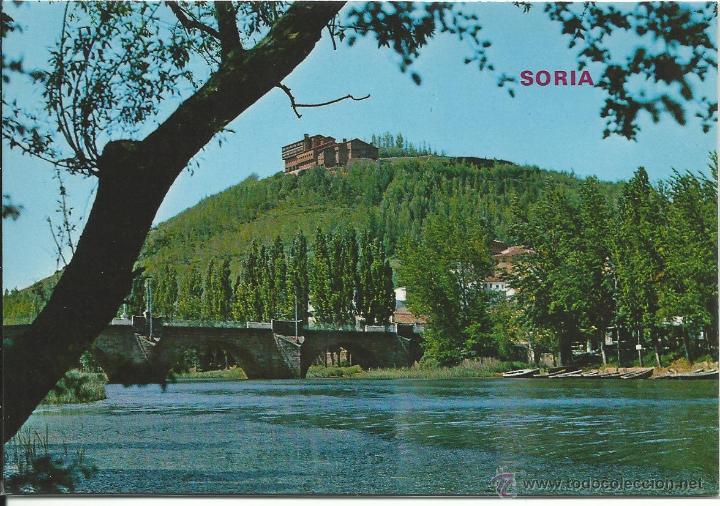 Postales: SORIA.-RIO DUERO Y PARADOR DE TURISMO.-EDICIONES PARIS N&ordm; 618.-SIN CIRCULAR