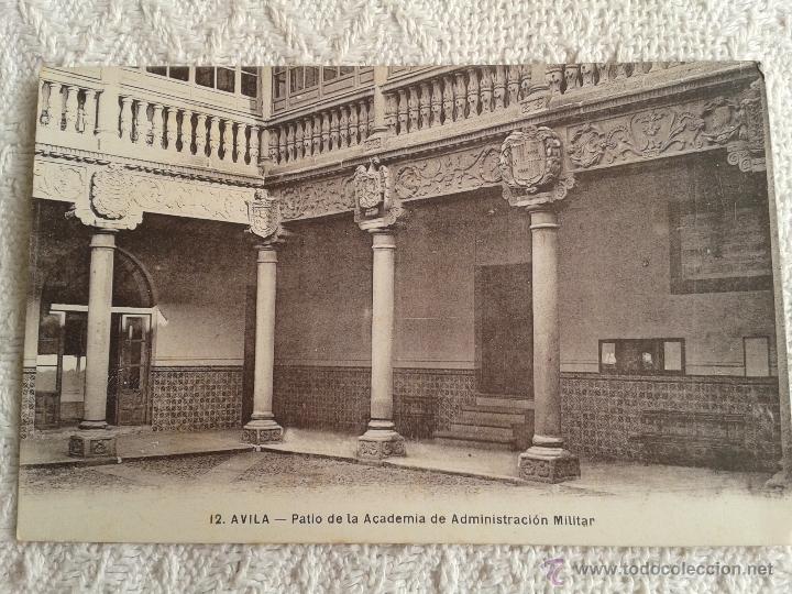 Postales: POSTAL DE AVILA. PATIO DE LA ACADEMIA DE ADMINISTRACION MILITAR. A&Ntilde;OS 60