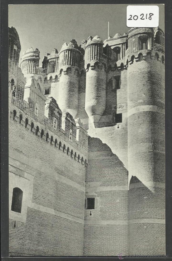 Postales: CASTILLO DE COCA - 9 - DETALLE DE LA TORRE DEL HOMENAJE - HUECOGRABADO FOURNIER - (20218)