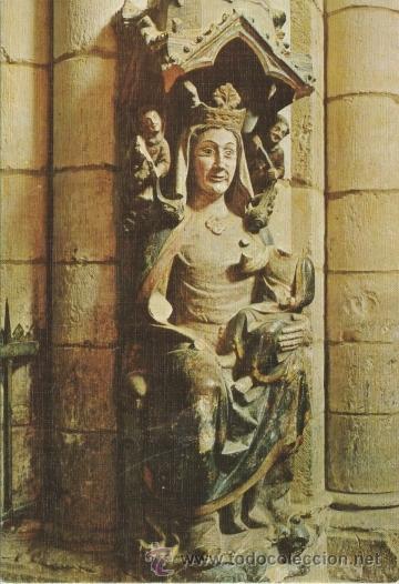Postales: VILLARCAZAR DE SIRGA - ROMANICA - VIRGEN DE LAS CANTIGAS - N&ordm;7 - ED. SICILIA - A&Ntilde;OS 70 - NUEVA -