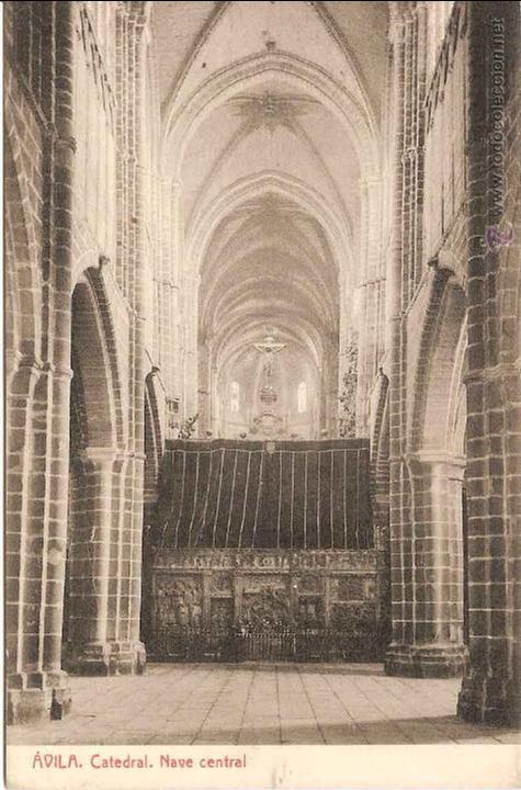 Postales: AVILA, CATEDRAL, NAVE CENTRAL - FOTOTIPIA THOMAS 664 - SIN CIRCULAR