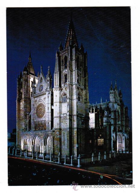 Postales: POSTAL LE&Oacute;N. CATEDRAL - Foto 1