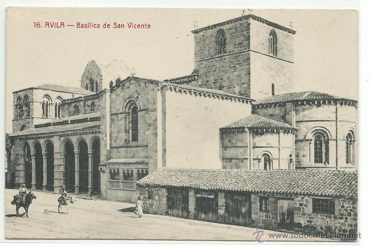 Postales: AVILA .- BASILICA DE SAN VICENTE N&ordm; 16 FOTOTIPIA CASTA&Ntilde;EIRA Y ALVAREZ