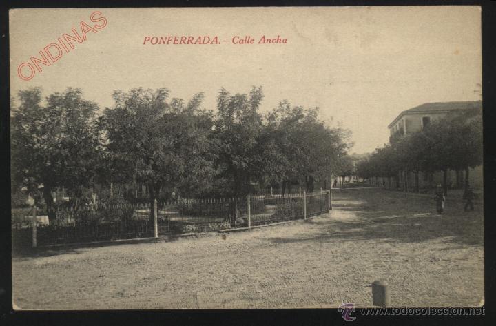 Postales: LE-0077- LE&Oacute;N. PONFERRADA. CALLE ANCHA. - Foto 1