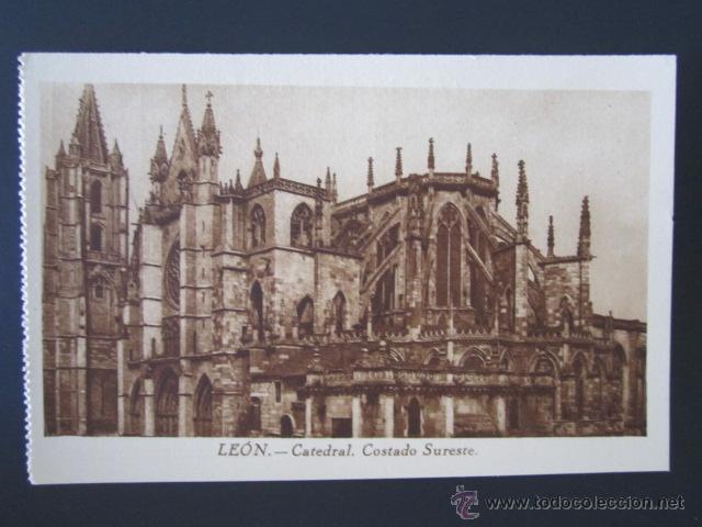 Postales: POSTAL LE&Oacute;N. CATEDRAL. COSTADO SURESTE. - Foto 1