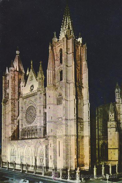 Postales: Leon, la catedral iluminada, editor: Arribas n&ordm; 2006 - Foto 1