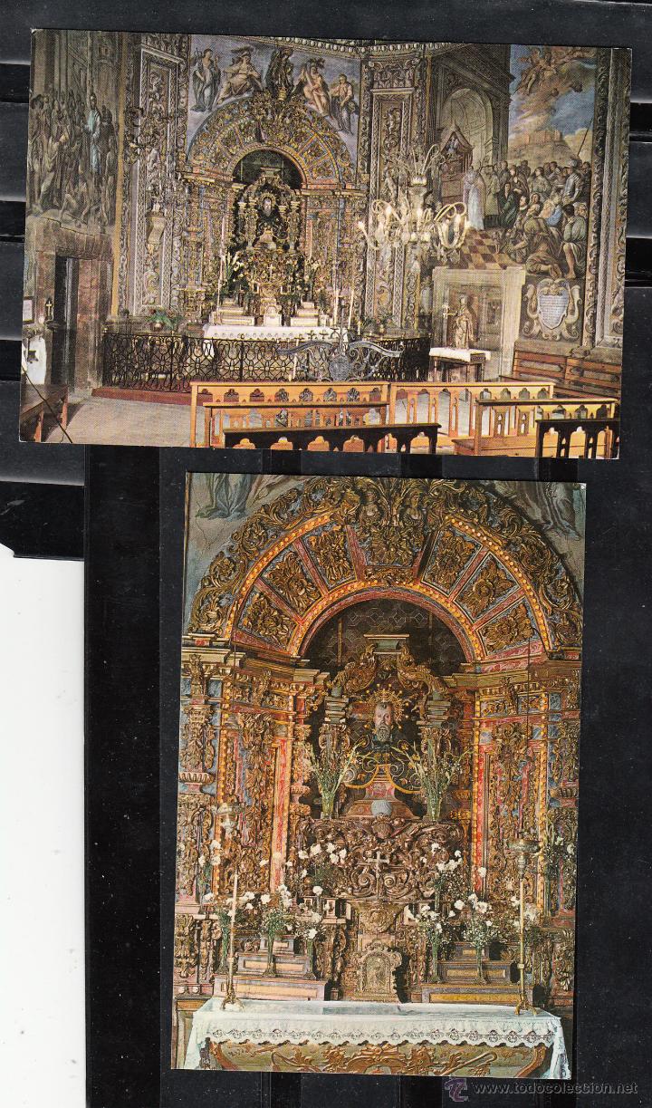 Postales: 2 POSTALES N&ordm; 22 Y 18. ERMITA DE SAN SATURIO. ALTAR MAYOR E IMAGEN DE SAN SATURIO. PATRON DE LA CIUD