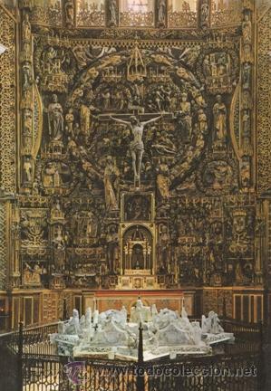 Postales: CARTUJA DE MIRAFLORES - RETABLO MADERA POLICROMADA - N&ordm;5 ED. CARTUJA  -A&Ntilde;O 1973 - NUEVA