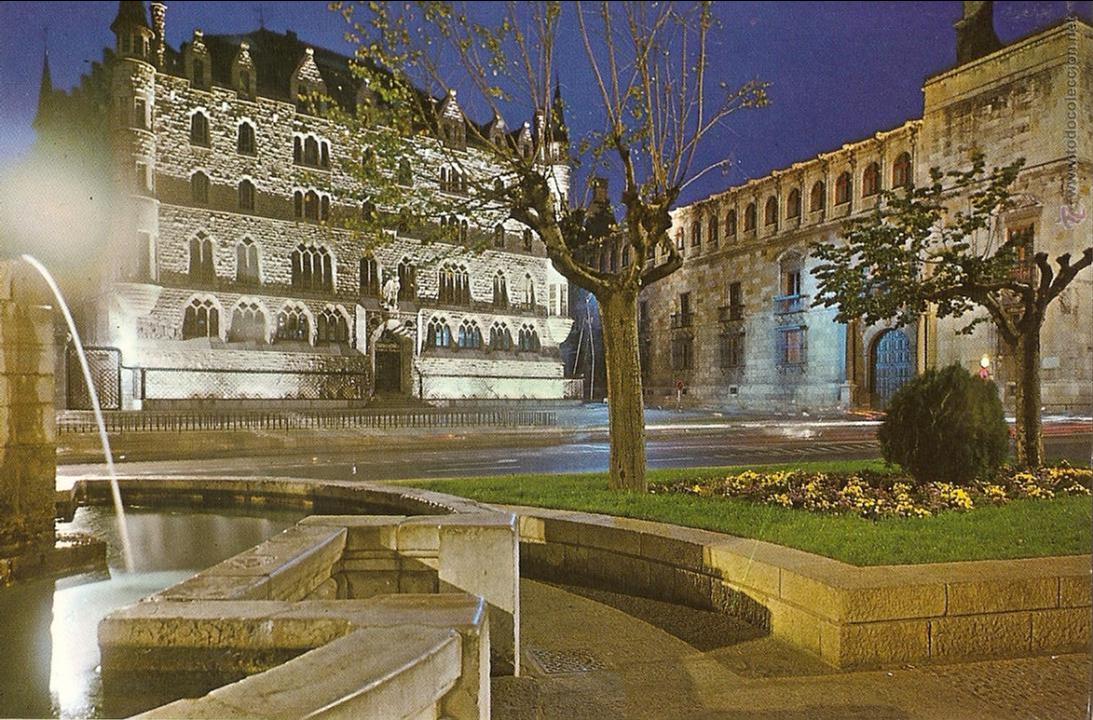 Postales: POSTAL  PLAZA DE SAN MARCELO, CASA DE BOTINES Y DIPUTACI&Oacute;N, LEON, SIN CIRCULAR