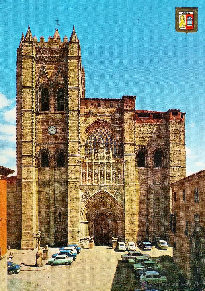 Postales: avila - catedral / seat 600 - n&ordm; 15 - ed. dominguez - escrita - a&ntilde;o 1970 - x