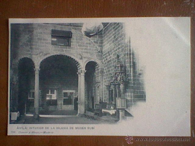 Postales: Avila iglesia Mosen Rubi n&ordm; 788 Hauser Menet s/c sin dividir (B4)