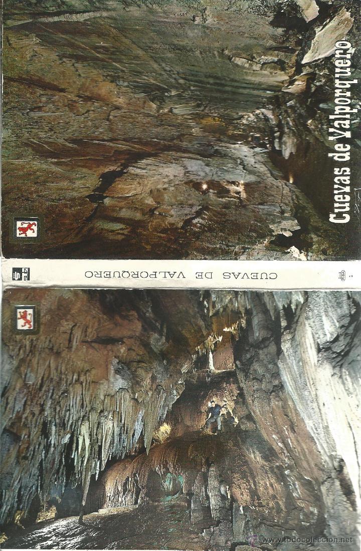 Postales: POSTALES BLOC DE  10  TARJETAS   DE  LAS CUEVAS  DE VALPORQUERO  LEON