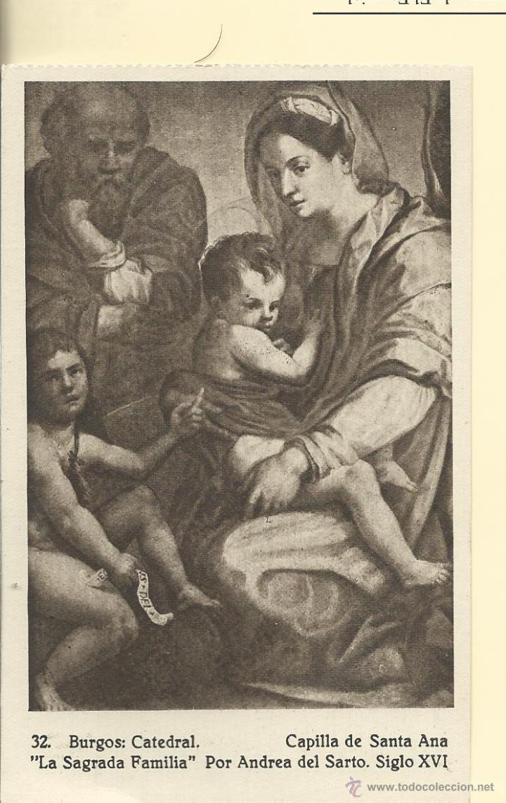 Postales: POSTAL ANTIGUA DE LA CATEDRAL DE BURGOS  LA SAGRADA FAMILIA  HAUSER Y MENET  SIN CIRCULAR