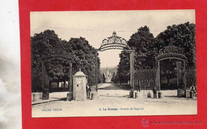 Postales: la granja. 2 puerta de segovia. lacoste