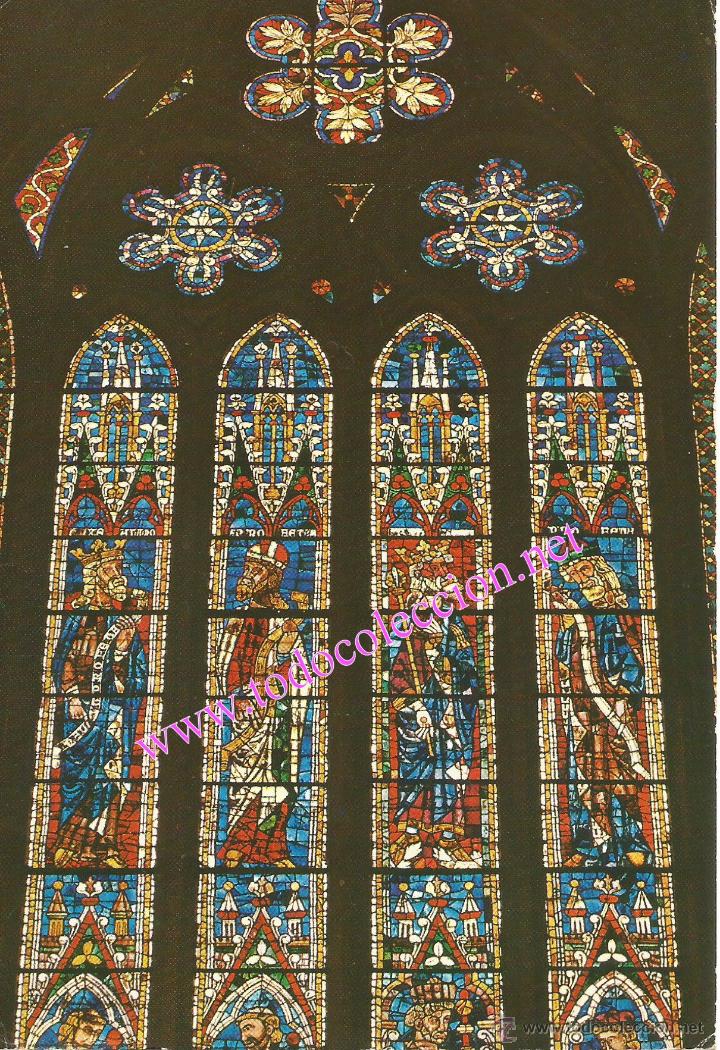 Postales: LEON - CATEDRAL - VIDRIERAS DEL SIGLO XIII