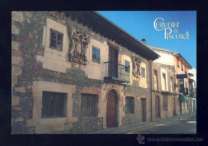Postcards: Postal de CERVERA DE PISUERGA: Casa de los Leones (Imp. Merino)