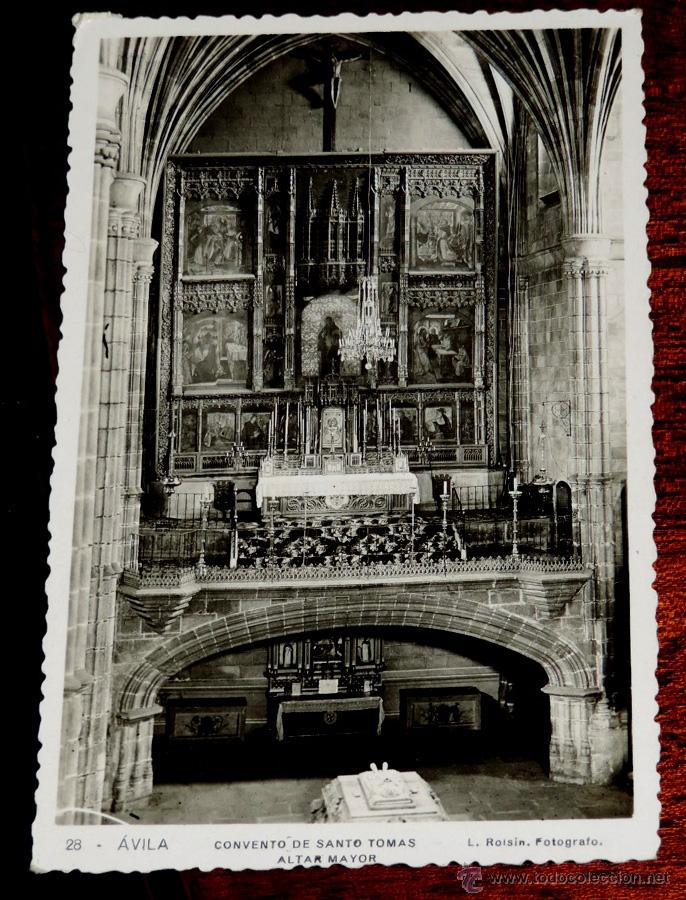 Postales: FOTO POSTAL DE AVILA, CONVENTO DE SANTO TOMAS, N. 28, ED. L. ROISIN, NO CIRCULADA.