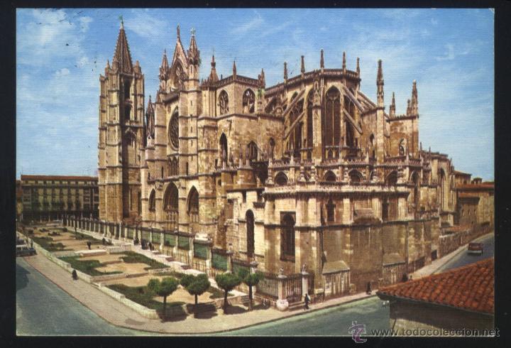 Postales: LE-0232- LE&Oacute;N. CATEDRAL. ABSIDE. - Foto 1