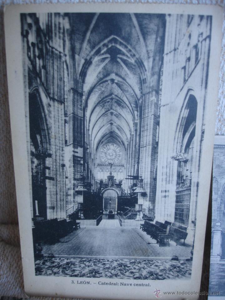 Postales: Lote de 7 postales: Catedral de Le&oacute;n - Foto 3